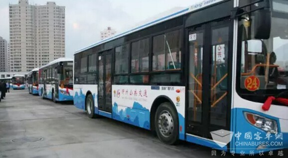 忻州公交40輛銀隆新能源純電動公交車正式運營