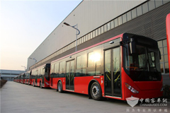 新年迎來“中國紅”，俄羅斯喜迎中通公交車