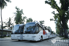 首批援柬海格流動診所醫療車在金邊交接