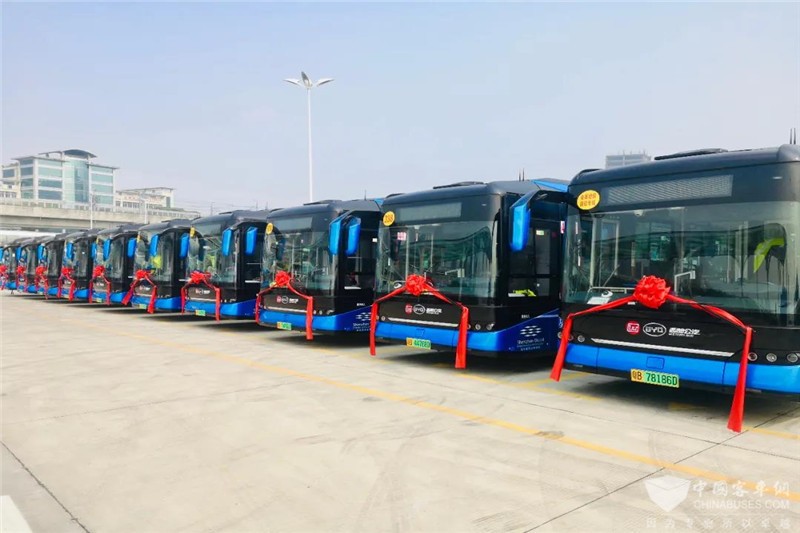 首批全新比亞迪純電動客車B10投運深圳