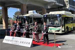 駛進日本千葉縣 比亞迪首次向日本交付大型電動客車K8