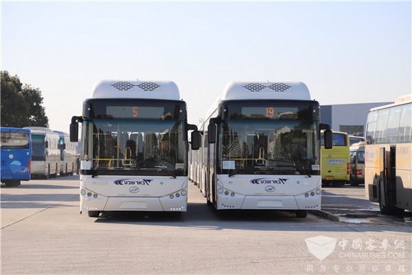 “一帶一路”再發(fā)力! 蘇州金龍31輛天然氣公交車(chē)遠(yuǎn)航以色列