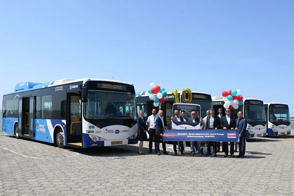純電動大巴車隊遠赴歐洲運營10周年 比亞迪在荷蘭舉行紀念活動