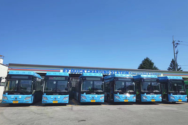 搭載微宏快充電池系統 50臺福田歐輝純電動客車韓國市場投運