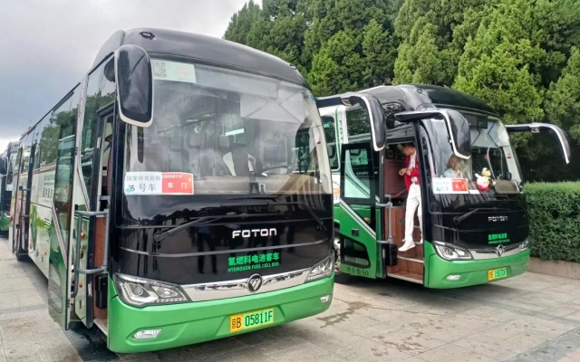 中國(guó)體育代表團(tuán)凱旋而歸 福田歐輝BJ6126氫力護(hù)航