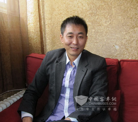 金旅客車華北片區服務經理田其林接受專訪
