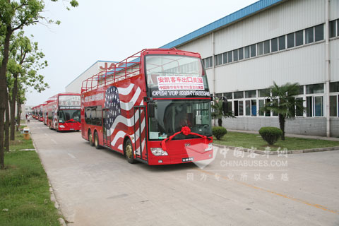 安凱HFF6120GS-3成為我國首次批量出口美國的豪華客車