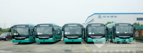 中大豪華城市公交車批量出口阿爾巴尼亞