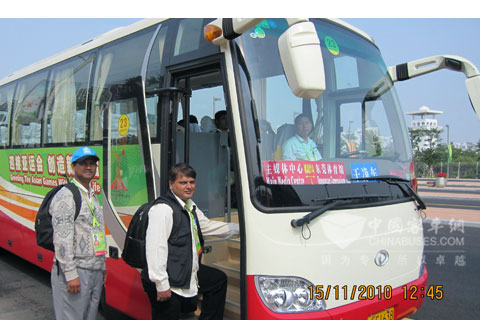 GZ6107F團體旅游車被選定為亞運會開幕式媒體唯一接送專用車