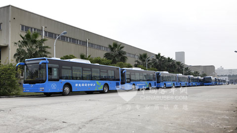 金旅中標(biāo)蕭山公交40輛混合動(dòng)力公交車大單