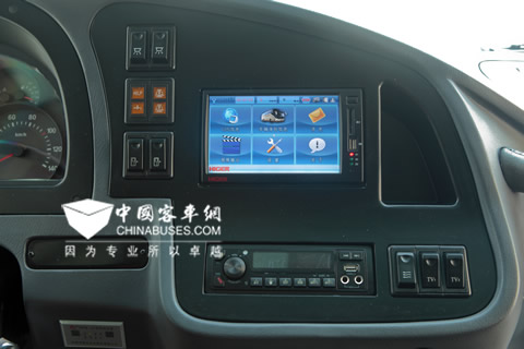 安裝了G-BOS智慧運營系統的海格智慧客車操作臺