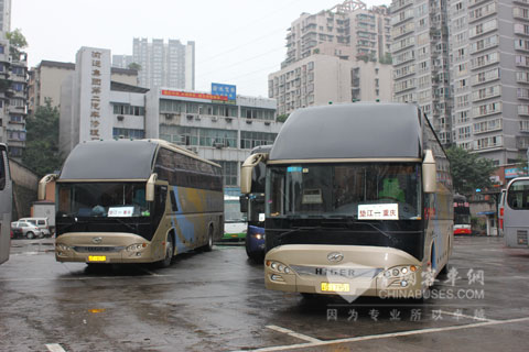重慶渝運集團運營的海格客車