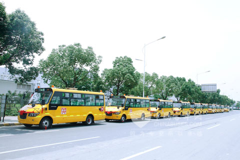 發往黑龍江綏化市北林區的海格智慧安全校車