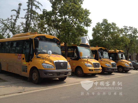馬鞍山當涂縣的宇通校車