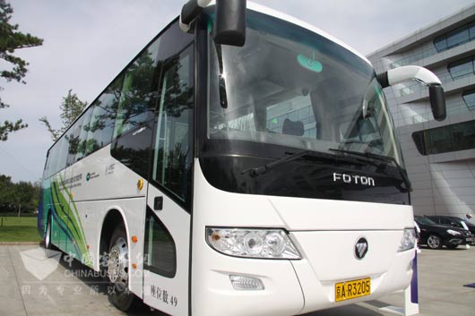 2014年8月5日交車儀式上的歐輝客車