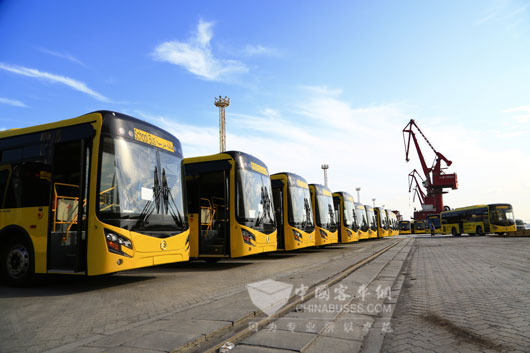 200多臺嶄新的金旅校車即將發往沙特
