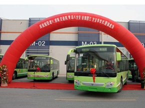 70輛福田歐V城市客車(chē)交付青島八方交運(yùn)集團(tuán)
