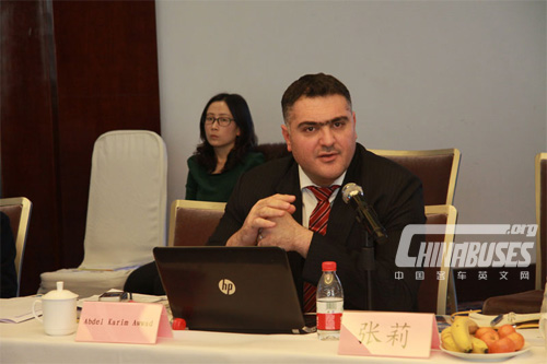 Al-Kifah Motors公司總經理Abdel Karim Awwad出席“第九屆影響中國客車業.中國客車海外市場發展座談會”
