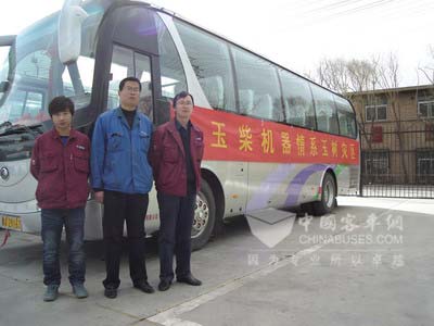 配裝玉柴6G發動機的救災車及玉柴服務小分隊24小時待命